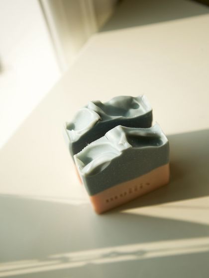 The textured top of the 'Sweet Sage' bar adds a rustic, handmade touch.