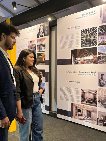 Our project, Casa da Elegancia, was showcased at the FOAID 2022 event. Here we are, looking at the display.