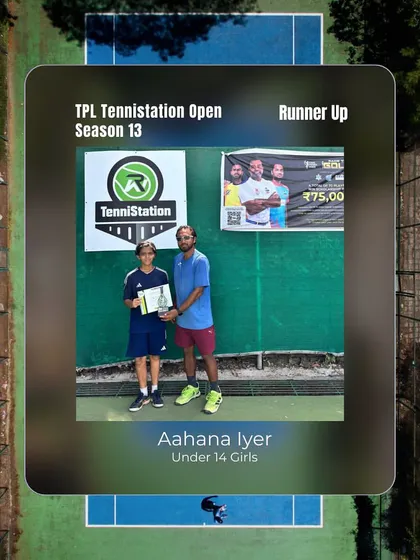 A great performance by Aahana Iyer, who became the Runner Up in the Under 14 Girls category at the TPL TenniStation Open Season 13.