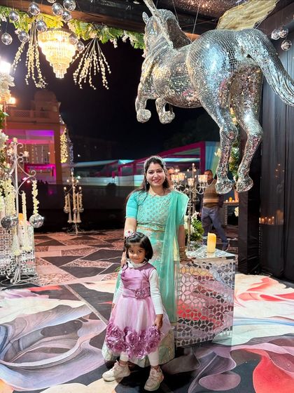 Even the little ones can join the dance. I love including children in family performances with simple, cute steps that make them feel like part of the big celebration.