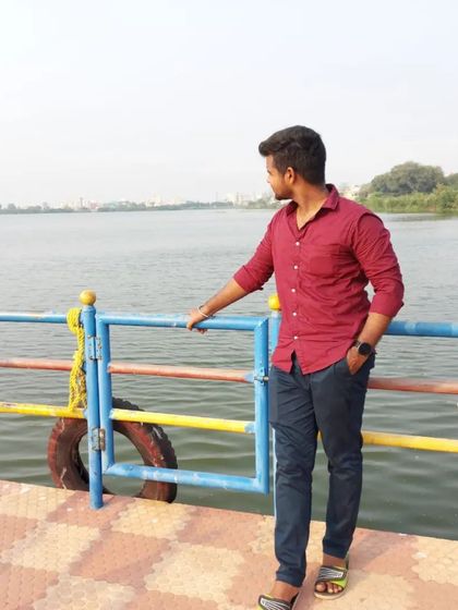 Looking out at the scenery from the boat dock.