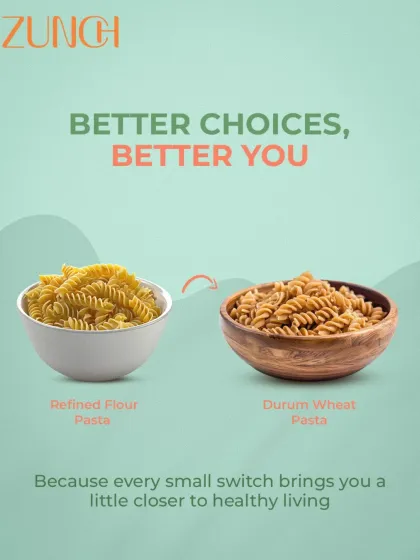 Better choices make a better you. I choose nutrient-dense options like durum wheat pasta over refined flour pasta, because every small switch adds up.