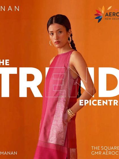 A model wearing a vibrant pink tunic from Manan, representing the trend-forward yet classic styles you can find here. This is a true trend epicentre.