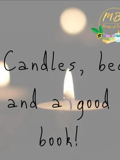 My idea of a perfect weekend. There's nothing better than cozying up with a good book and the gentle glow and fragrance of a handpoured scented candle.