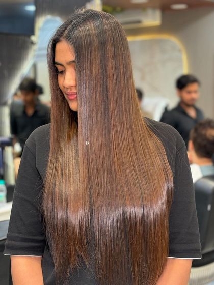 Another look at this beautiful, rich chocolate brown color. It's a timeless choice that looks amazing on everyone.