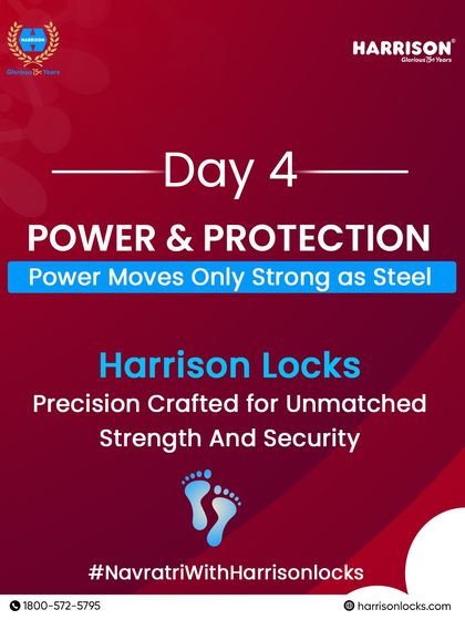 Day 4 of Navratri is about Power and Protection. My locks are precision-crafted for unmatched strength and security, delivering power moves only, strong as steel, to keep your world safe.
