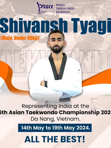 Wishing good luck to our star athlete Shivansh Tyagi as he represents India at the 26th Senior Asian Taekwondo Championship in Vietnam.