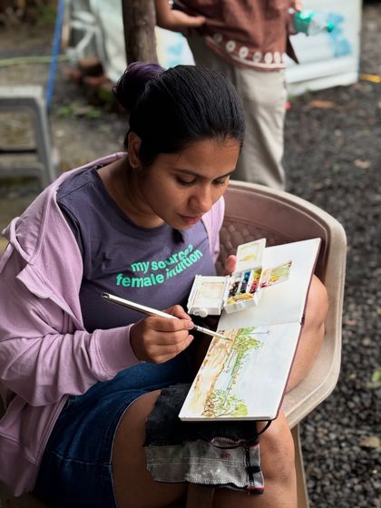 Anupama - Custom Artwork & Murals Travel Sketchbook: Painting the World, One Page at a Time photo 12