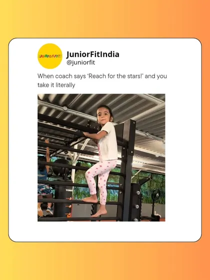 When the coach says "Reach for the stars," our kids take it literally. We love seeing this kind of adventurous spirit and confidence during our sessions.