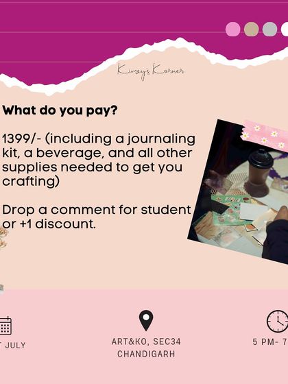 I'm so excited to be hosting a workshop in Chandigarh, the city where I did my graduation. It's going to be a special one, filled with art, reflection, and connection.