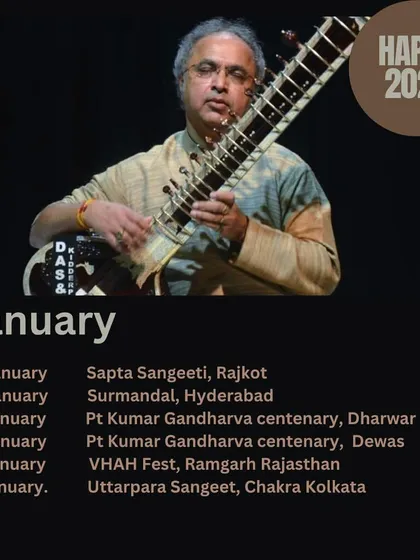 My concert schedule for January 2024. A month filled with gratitude and music.