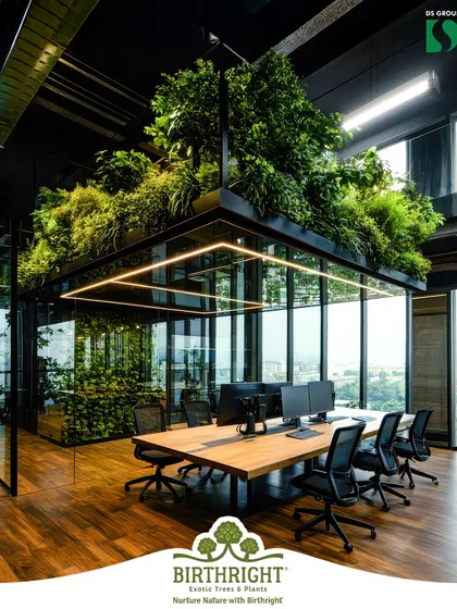 I believe a green office is a productive office. This is an example of how I integrate lush, air-purifying greenery into corporate spaces to reduce stress, boost creativity, and create a healthier environment for your team.