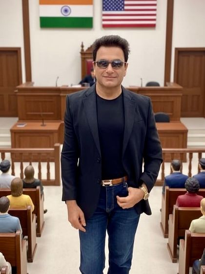 Exploring the creative possibilities of AI with this surreal image of a courtroom. While I am grounded in the law, I always enjoy looking toward the future and embracing innovation.