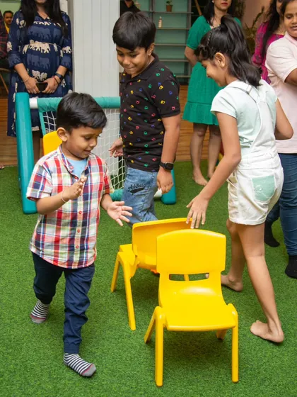 Another round of musical chairs! It's a game of speed, luck, and lots of laughter.