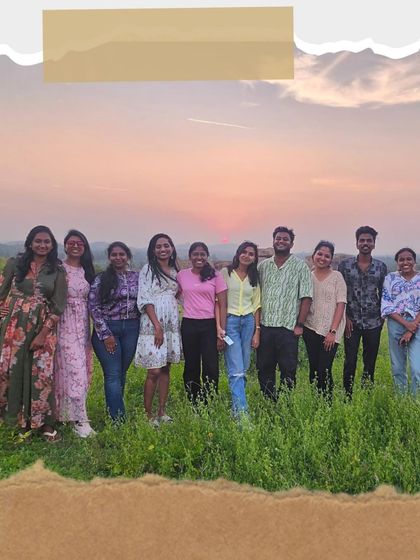 Another festive graphic for our Christmas trips, showing a group enjoying a sunset.