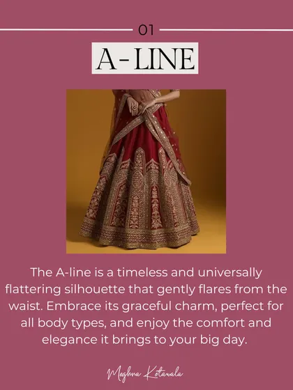 The A-line silhouette is a timeless and universally flattering choice. It gently flares from the waist, offering comfort, elegance, and graceful charm for all body types.
