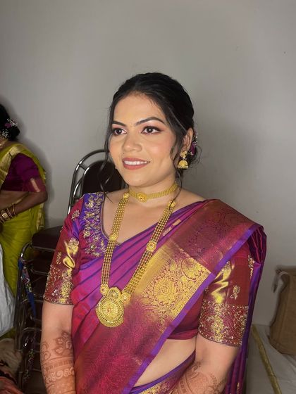 Yana looking absolutely beautiful and happy. Her engagement makeup is elegant and timeless.