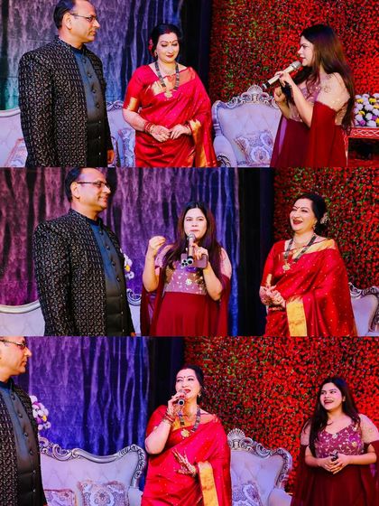 A collage of fun moments from a beautiful 25th wedding anniversary. I love interacting with the couple of the hour and making them feel celebrated.