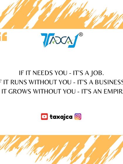 A simple but powerful thought for every entrepreneur. We believe that building a business is the first step, creating systems that allow it to run without you is the next, and growing an empire is the ultimate goal.