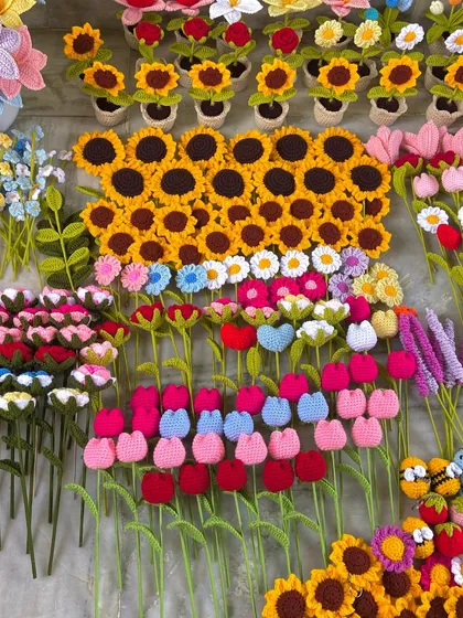A closer look at the colorful stems from a large wholesale order.