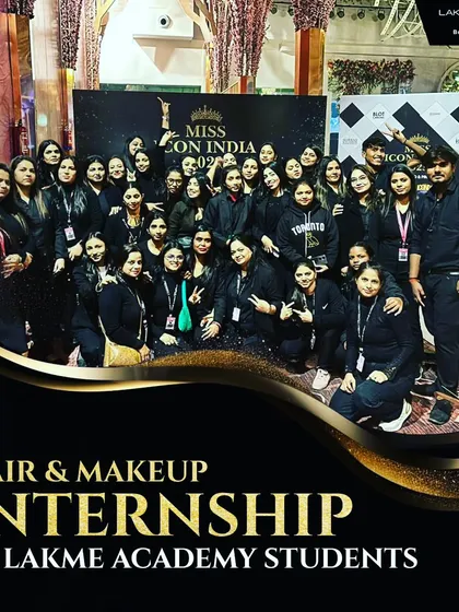 A final group shot of our student team at Miss Icon India 2023. This image captures the spirit of camaraderie and shared success that defines our academy's culture.
