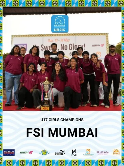 FSI Mumbai are the U17 Girls Champions of the Goa Super Cup. Competing and winning at national tournaments provides invaluable experience for our players.