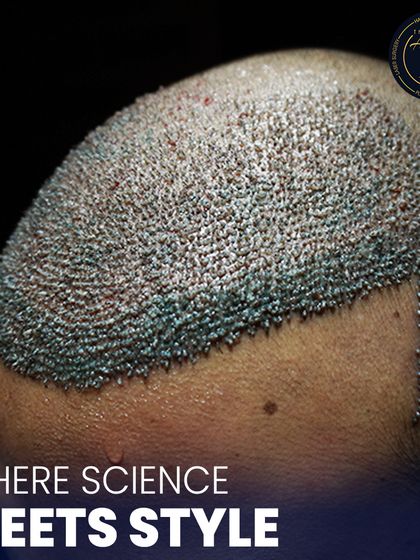 Another perspective on the hairline design. Notice the slight irregularity we build into the very front line. A perfectly straight hairline looks unnatural, so we mimic nature's subtle imperfections.