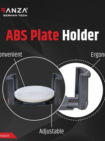 My adjustable ABS plate holder is an ergonomic and convenient solution for keeping plates organized. It adapts to fit different sizes, ensuring they stay put.