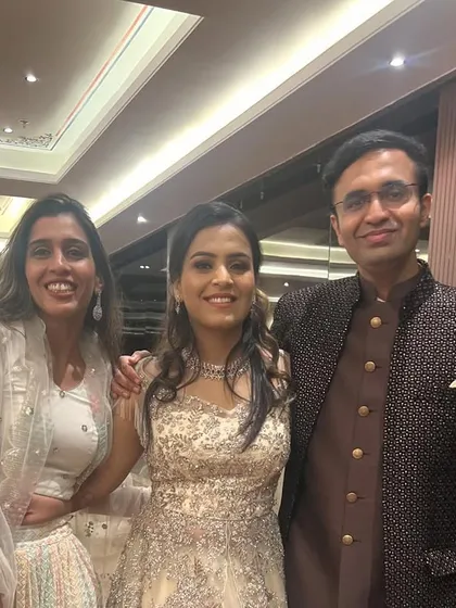 Posing with the bride and groom. I am so grateful for the trust my clients put in me to make their big day special.