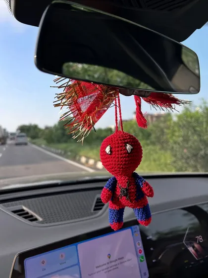 Our handmade creations are perfect for adding a personal touch anywhere. This little Amigurumi Spiderman is one of our most popular car charms, bringing a bit of fun to your daily drive. It’s a great gift for the superhero fan in your life.