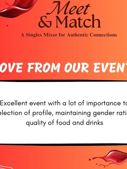 This guest appreciated the attention to detail, from profile selection and gender ratio to the quality of food and drinks. These are the things I focus on.