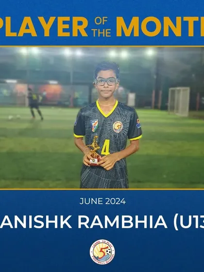 Kanishk Rambhia, the U13 Player of the Month for June 2024.