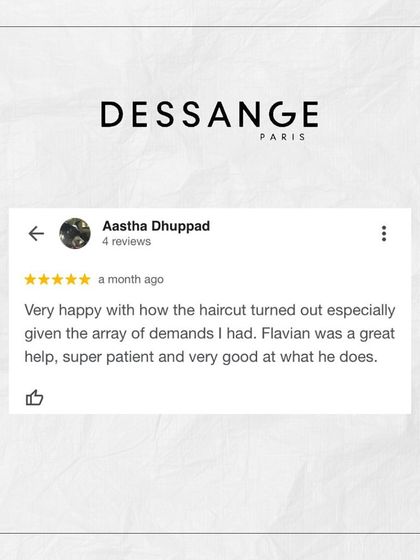 We are happy to know our clients are pleased with their haircuts. This review mentions our stylist's patience and skill in delivering exactly what the client wanted, even with a demanding request.