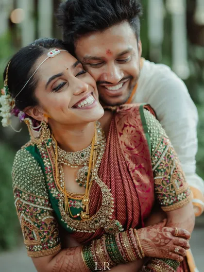 A quiet moment of connection between the bride and groom. Our focus is on capturing the genuine emotions you share, creating timeless couple portraits that feel intimate and authentic, not posed.