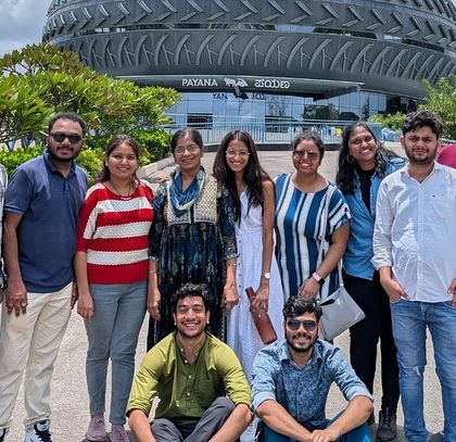The full group posing outside the Mysore Rail Museum. My one-day trips are a great way to explore nearby cities without any hassle.