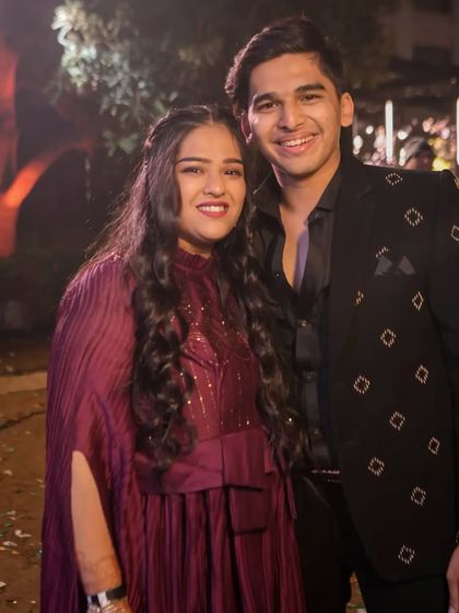 Posing with family during a beautiful sangeet night we choreographed in Pushkar. We become a part of your celebration, wherever it may be.