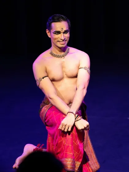 A moment of connection with the audience during my solo performance in Canada.