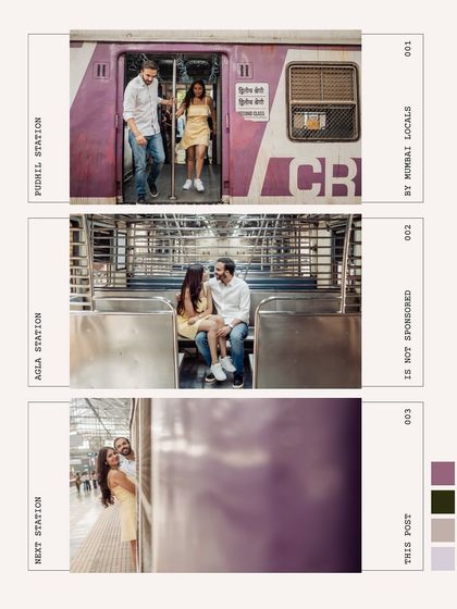Designed like vintage train tickets, this collage tells the story of their journey on the Mumbai local, from one station to the next. It's a creative way to document their day.