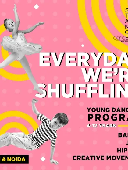 Our Young Dancers Program for ages 4-12 covers Ballet, Jazz, Hip-Hop, and Creative Movement. We have classes available at both our Delhi and Noida locations.