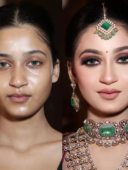 A powerful transformation is more than just makeup, it's about revealing confidence. I focus on creating a balanced look where both the eyes and the base complement each other perfectly.