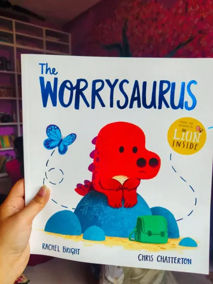 "The Worrysaurus" is a heartwarming story about a little dinosaur who learns to let go of his "what-if" worries. We use books like this to help children understand that worries are just passing clouds and to face their fears with confidence.
