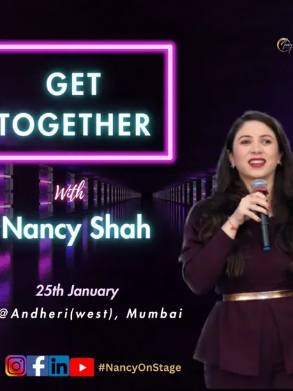It's time for fun games, interesting conversations, and lots of dance and dhamal. This poster announces a get-together I hosted in Andheri, Mumbai.