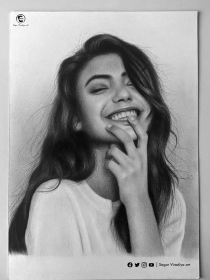 This portrait was created during one of my online drawing classes. I used a mix of Artline graphite pencils and a Camlin soft charcoal pencil on Brustro paper to demonstrate how to mix media for a dynamic, realistic result.