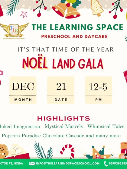 The invitation to our Noël Land Gala. This annual Christmas carnival is a highlight of our school calendar, bringing festive fun to the entire community.