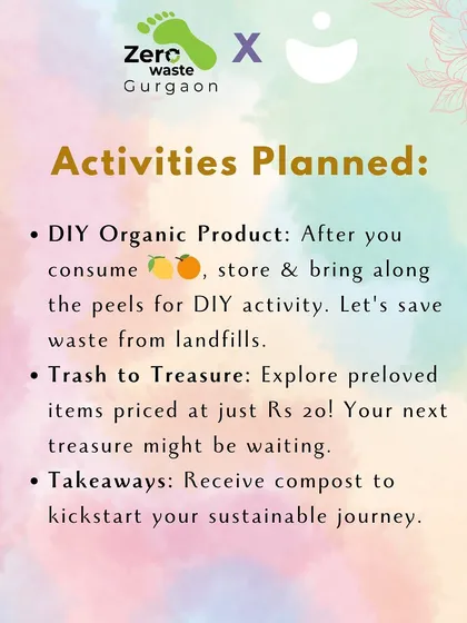 The activities planned for our February meet-up, which included a 'Trash to Treasure' exhibition. This initiative allows people to find new treasures among pre-loved items priced at just Rs 20.