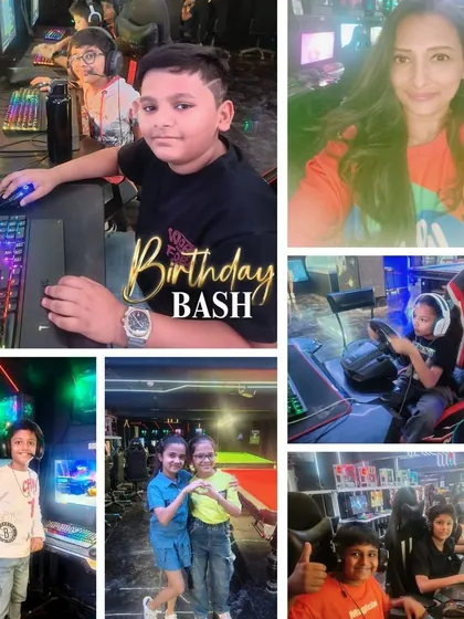 I specialize in creating unique, themed birthday parties that kids will never forget. This collage captures the fun from an epic gaming-themed birthday bash, complete with everything from Minecraft to racing simulators, ensuring non-stop entertainment for the young guests.