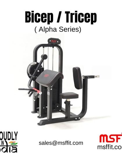 The Bicep and Tricep combo machine from our Alpha Series. This dual-function, pin-loaded unit saves space while providing dedicated stations for sculpting your arms.