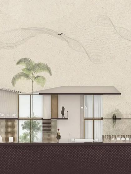 This dining area in our Vagator Villas project features a custom-designed table and chairs, with a focus on natural materials and earthy tones. The space opens onto a private patio, blurring the lines between indoor and outdoor dining.