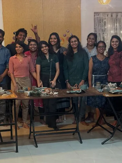 This is what it's all about. Smiles, new friends, and a table full of handmade treasures after our very first workshop in Chennai. The energy in the room was pure magic, and it’s moments like these that keep us coming back.