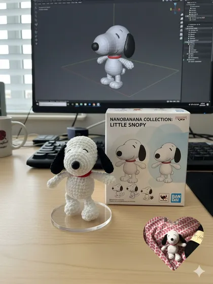 Here’s my take on the classic Snoopy. I love recreating nostalgic characters, and this little guy is perfect as a desk buddy or a keychain for any Peanuts fan.